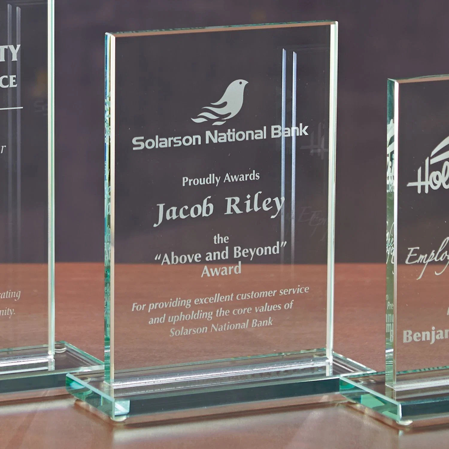 Glass Rectangle - Medium Award — Clear — view 2