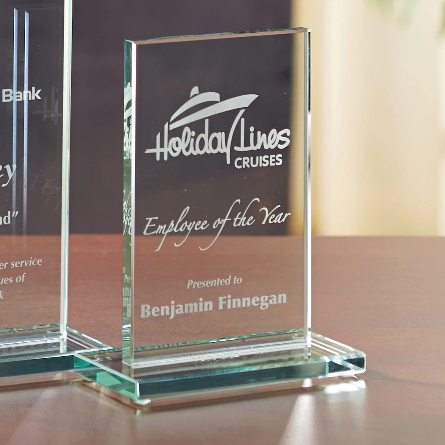 Glass Rectangle - Small Award — Clear — view 2