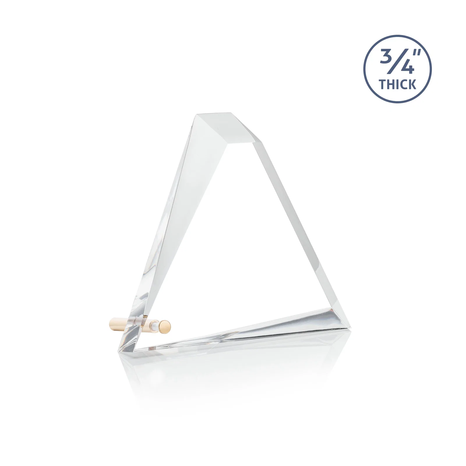 Personalized Multifaceted Acrylic Pyramid Award with Easel Pin for retirement presentations