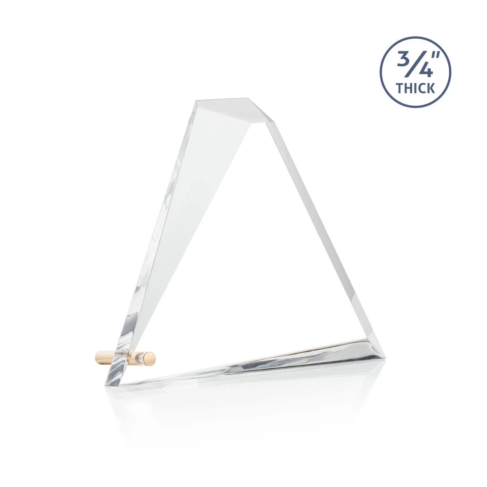 Personalized Multifaceted Acrylic Pyramid Award with Easel Pin for team milestone celebrations