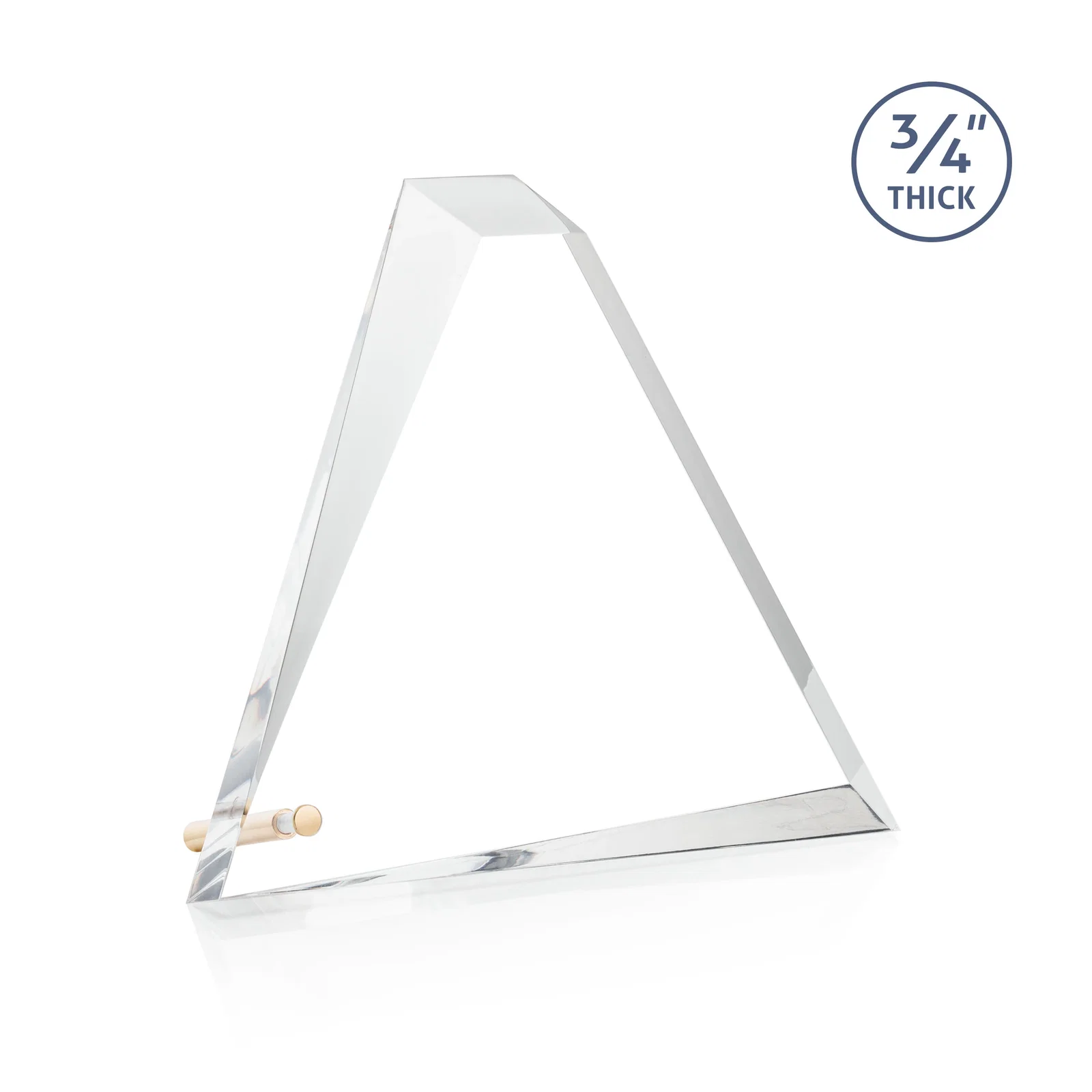 Personalized Multifaceted Acrylic Pyramid Award with Easel Pin for donor appreciation