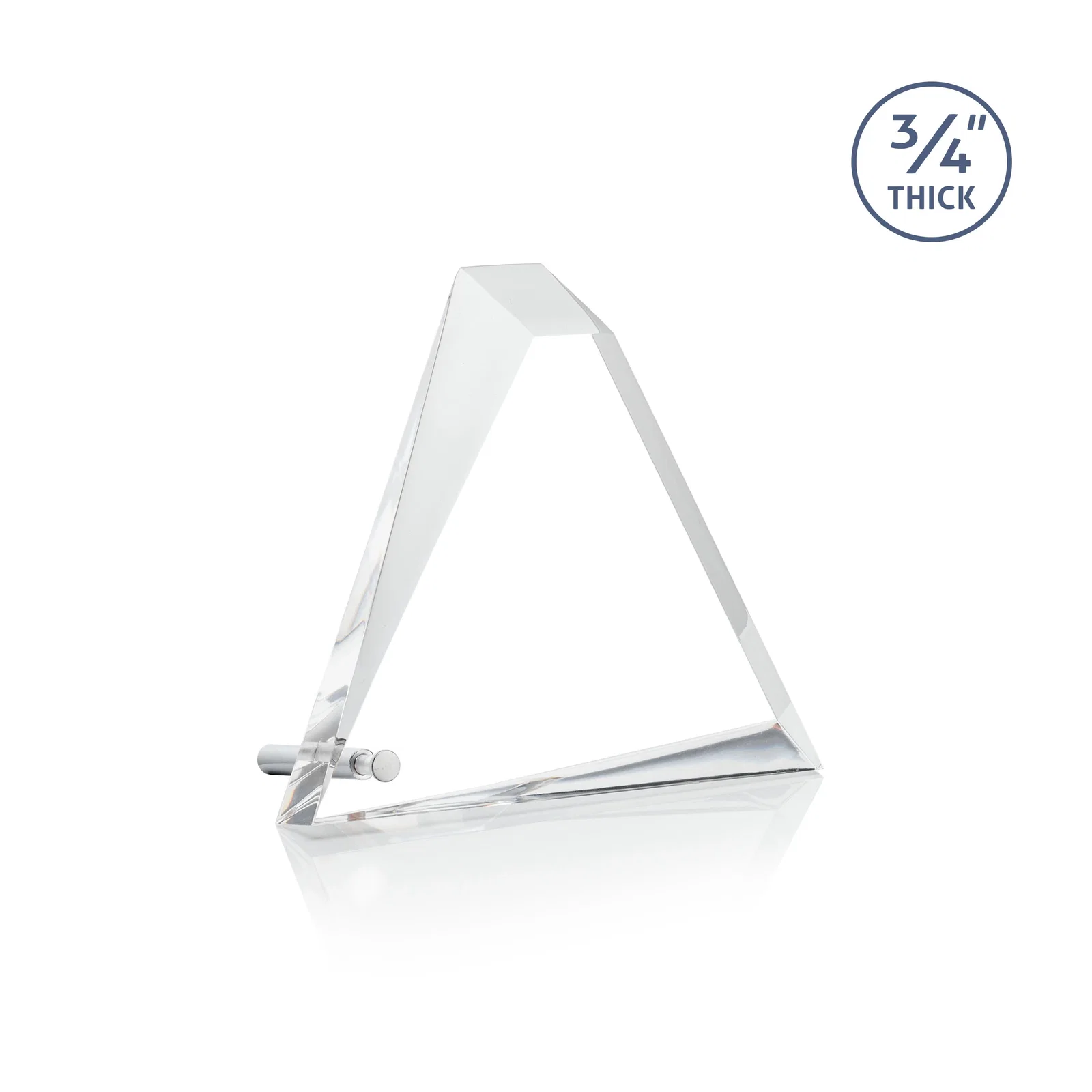 Personalized Multifaceted Acrylic Pyramid Award with Easel Pin for graduation ceremonies