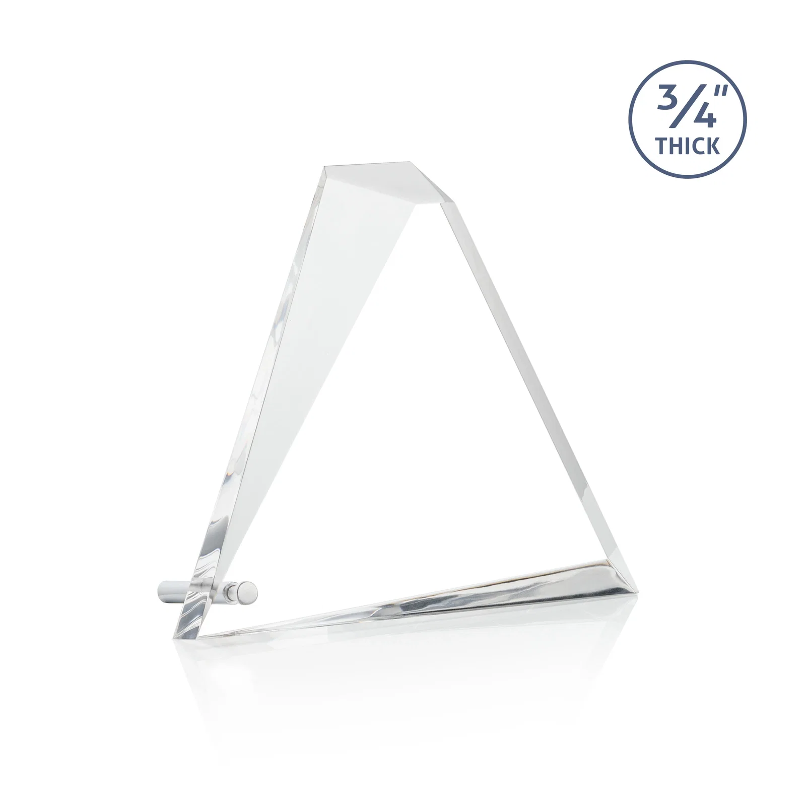 Personalized Multifaceted Acrylic Pyramid Award with Easel Pin for safety achievement programs