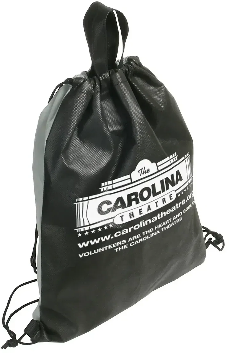 Custom Glide Right drawstring bag close-up of reinforced corner grommet