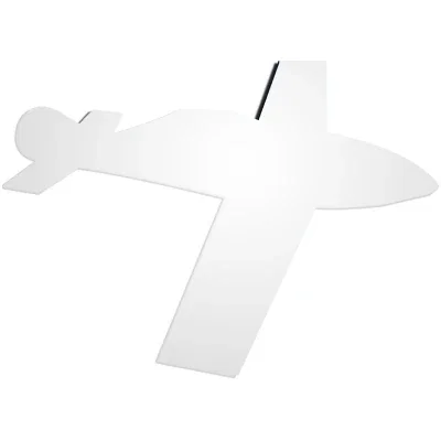 White toy glider with a nearly nine-inch wingspan