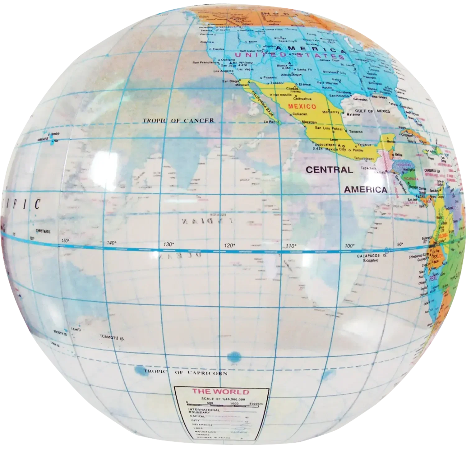 Personalized Clear Globe Beach Ball — view 3