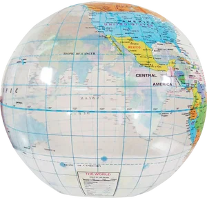 Personalized Clear Globe Beach Ball