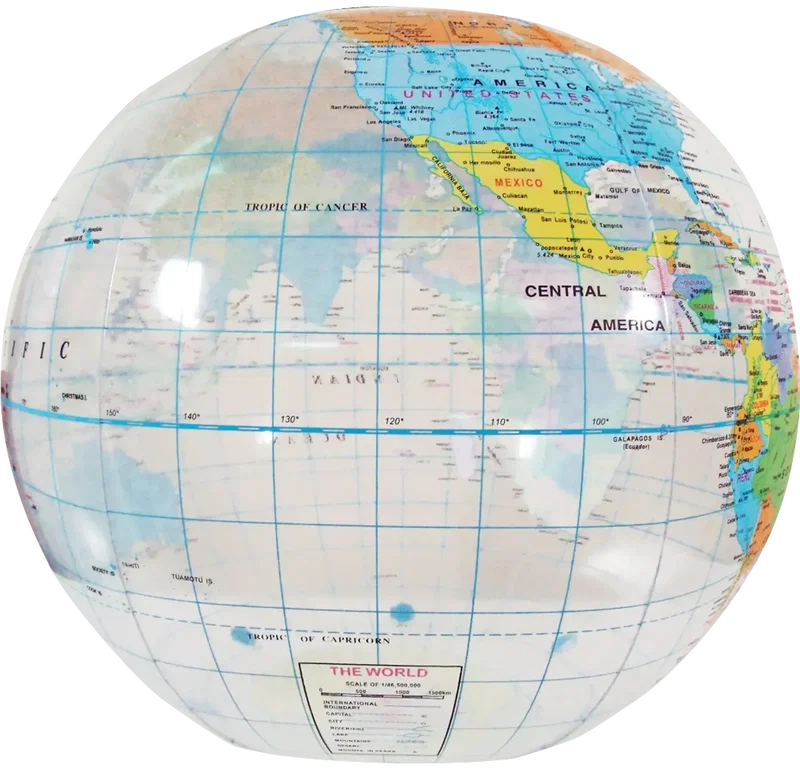 Personalized Clear Globe Beach Ball — view 3