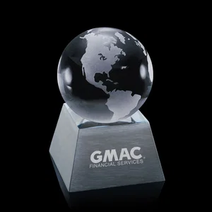 Globe with Frosted Land 