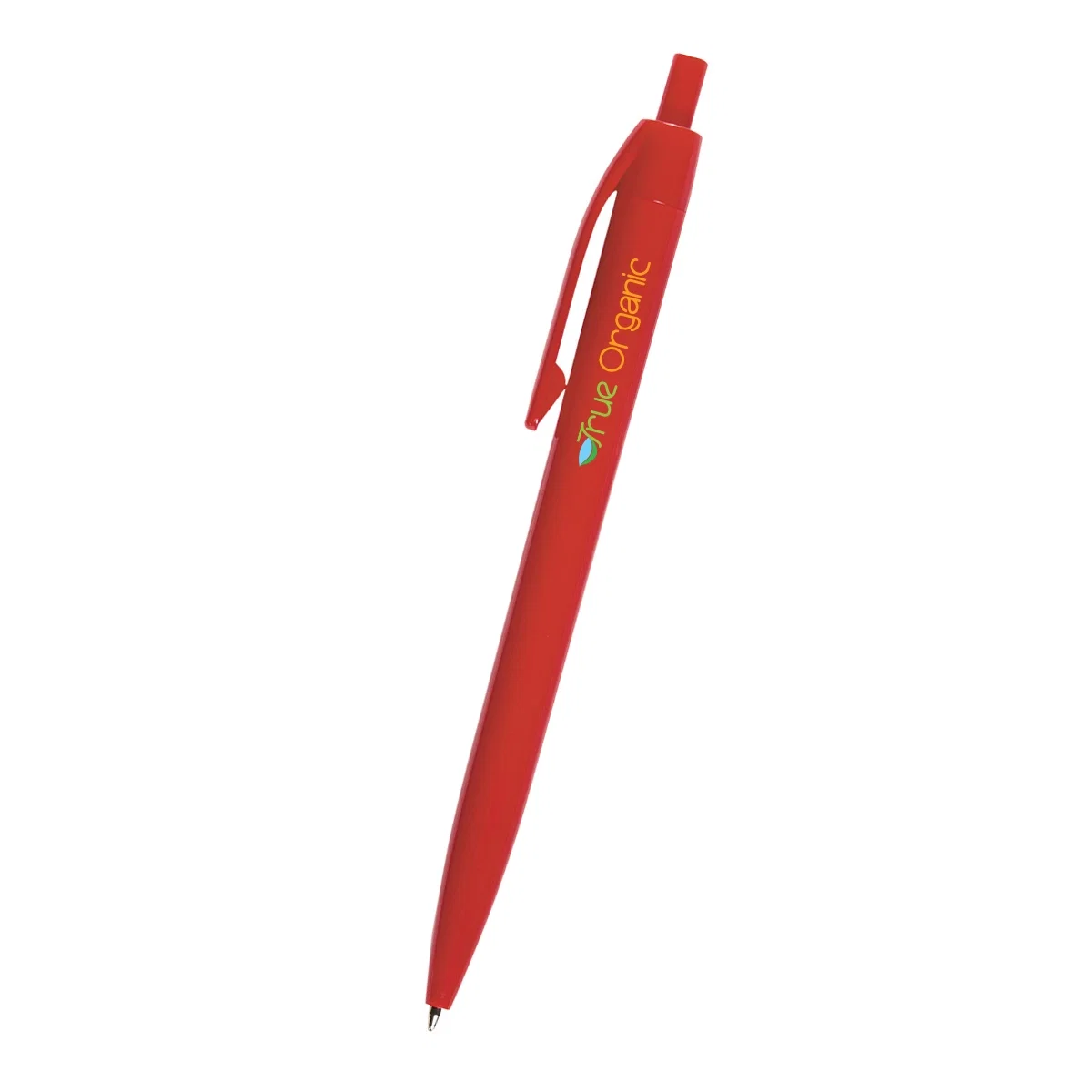 Red model laid horizontally across the frame
