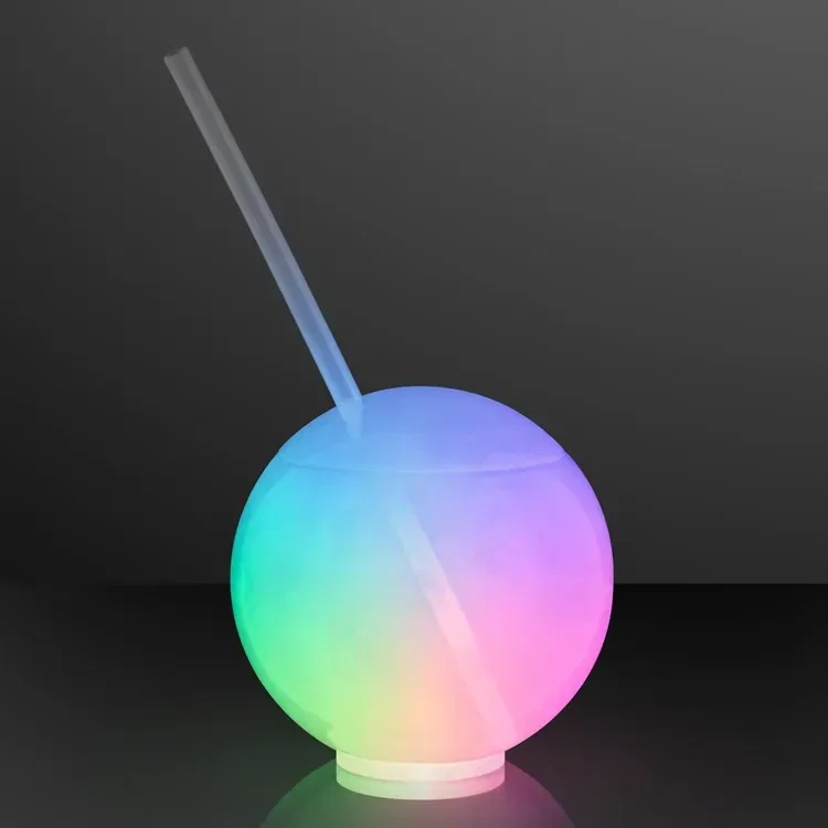 Glow Ball Light Up Tumbler with Straw, Deluxe Base — view 2