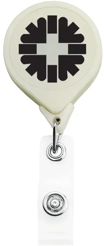 Glow in the Dark Retractable Badge Reel (Circle & Square) — view 2