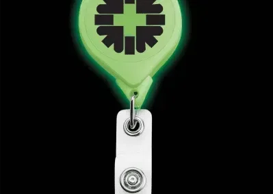 Glow in the Dark Retractable Badge Reel (Circle & Square) — view 4