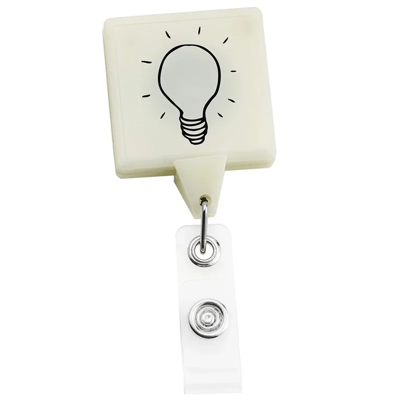 Glow in the Dark Retractable Badge Reel (Circle & Square) — view 5