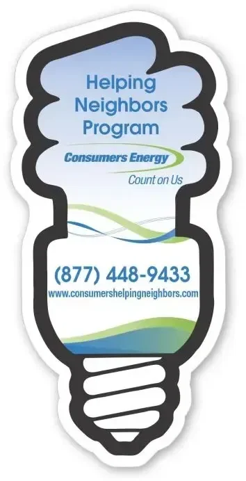 Go Green Fluorescent Lightbulb Magnet
