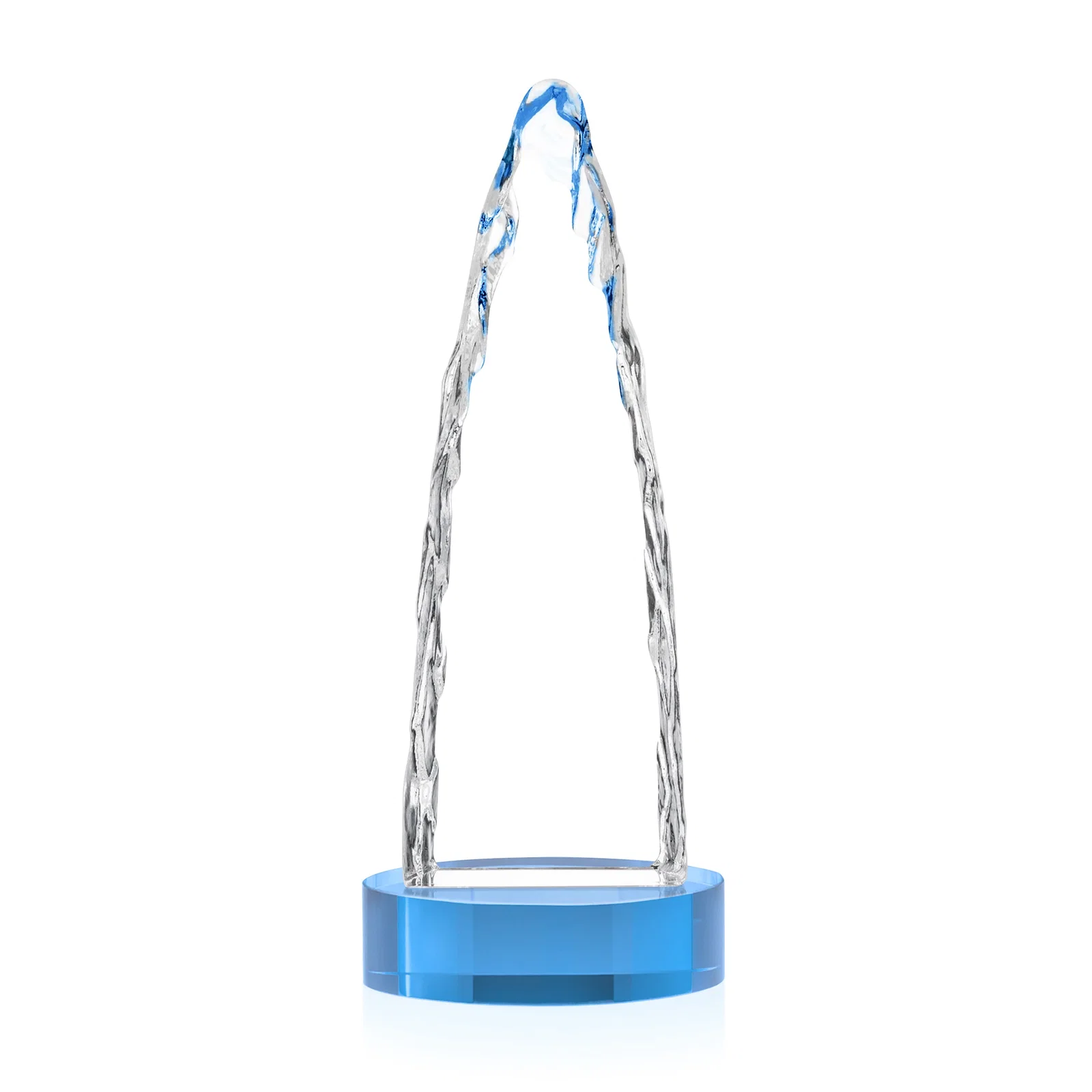 Promotional Optical Crystal Tower Award with a Sheared Iceberg Silhouette, awards, with your logo for service anniversary gifts