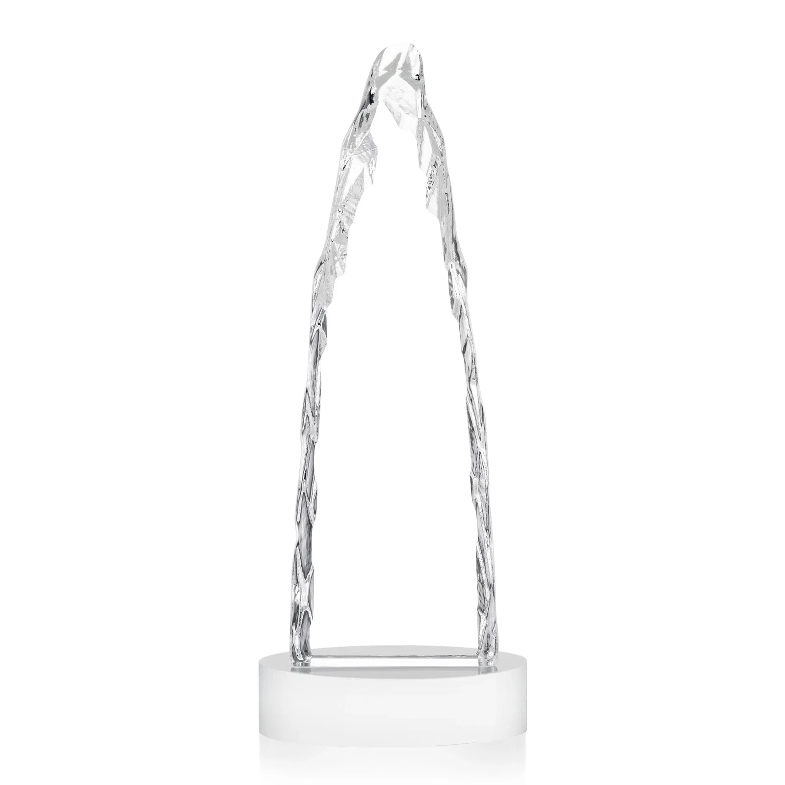 Promotional Optical Crystal Tower Award with a Sheared Iceberg Silhouette, awards, with your logo for graduation ceremonies