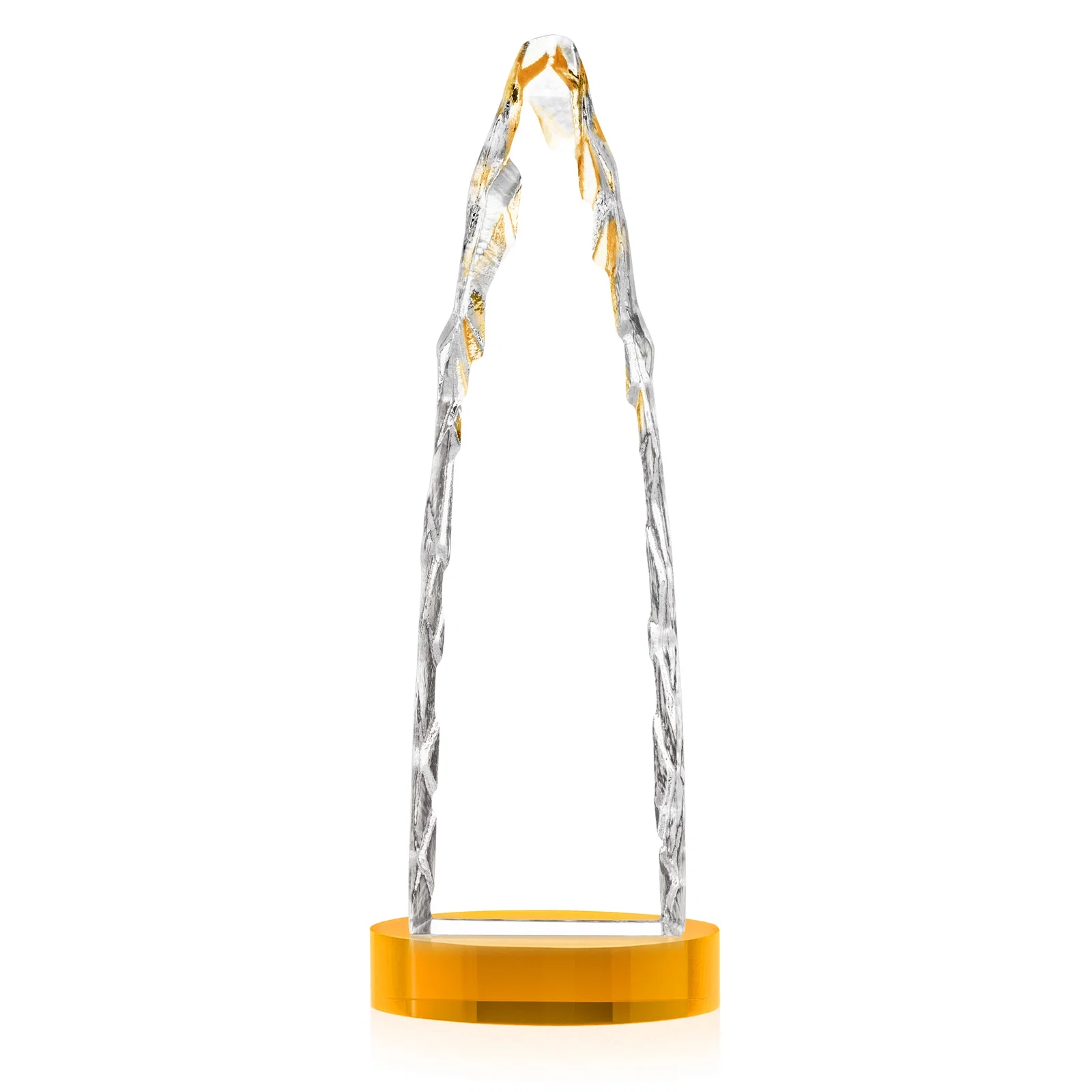 Branded Optical Crystal Tower Award with a Sheared Iceberg Silhouette, awards, with your logo for employee recognition