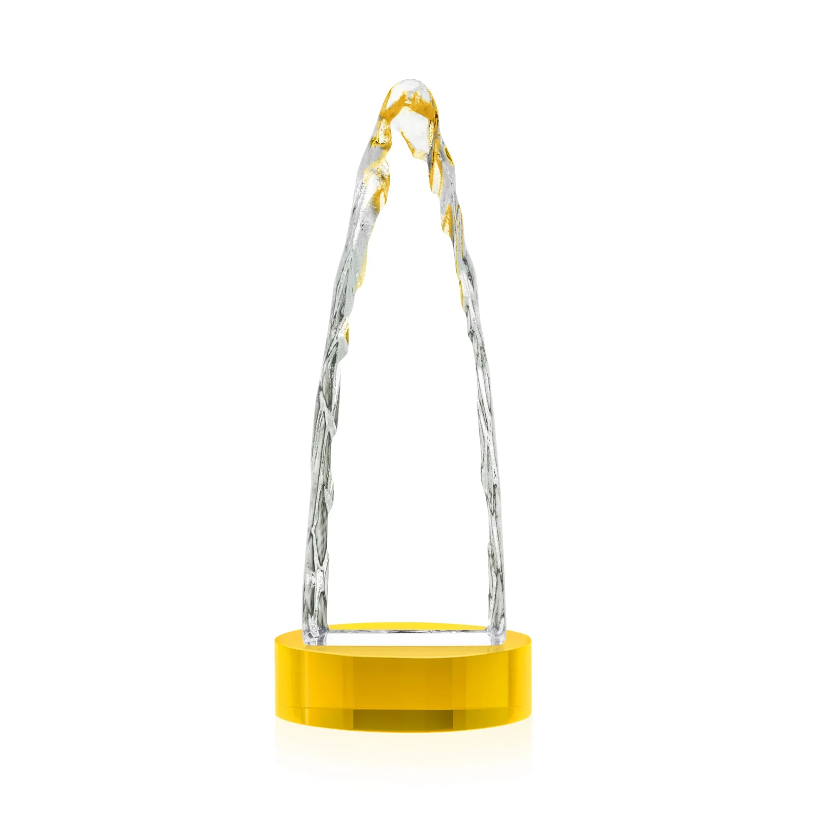 Branded Optical Crystal Tower Award with a Sheared Iceberg Silhouette, awards, with your logo for team milestone celebrations