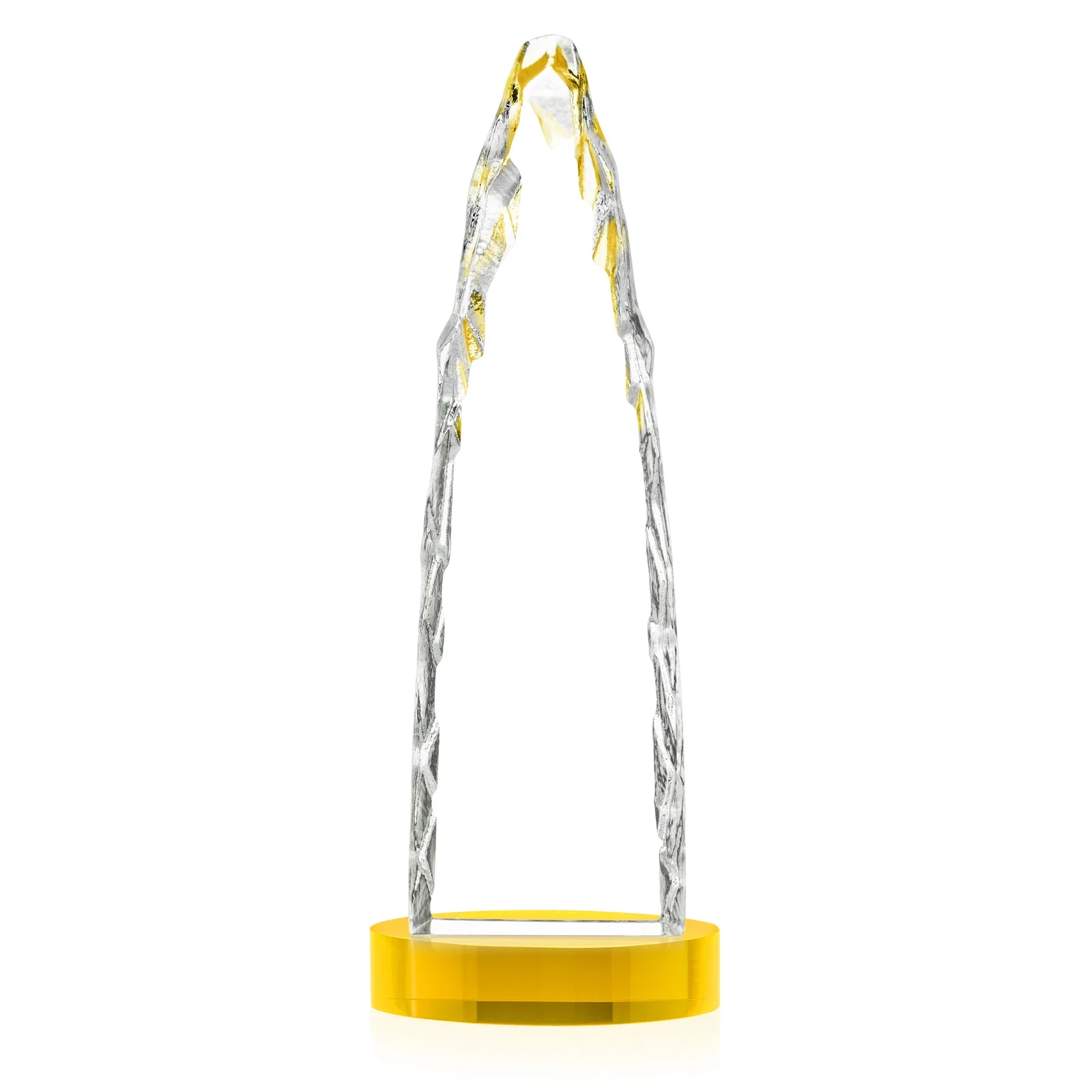 Branded Optical Crystal Tower Award with a Sheared Iceberg Silhouette, awards, with your logo for safety achievement programs
