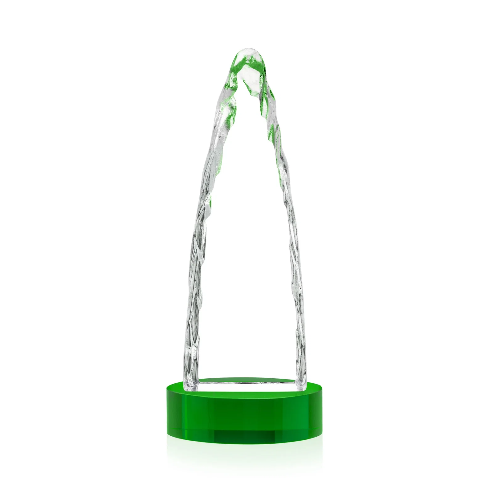 Branded Optical Crystal Tower Award with a Sheared Iceberg Silhouette, awards, with your logo for volunteer appreciation