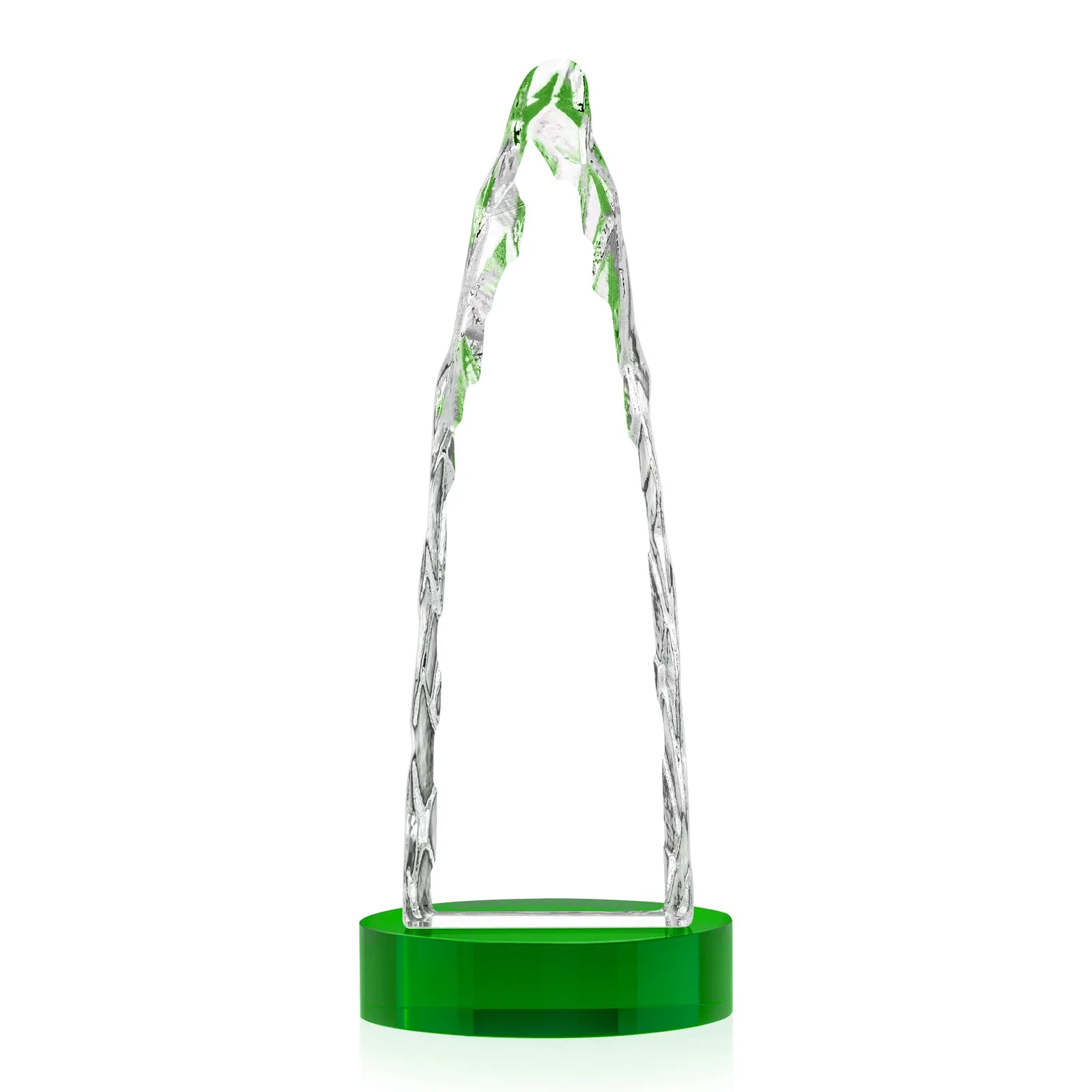 Branded Optical Crystal Tower Award with a Sheared Iceberg Silhouette, awards, with your logo for company anniversary events