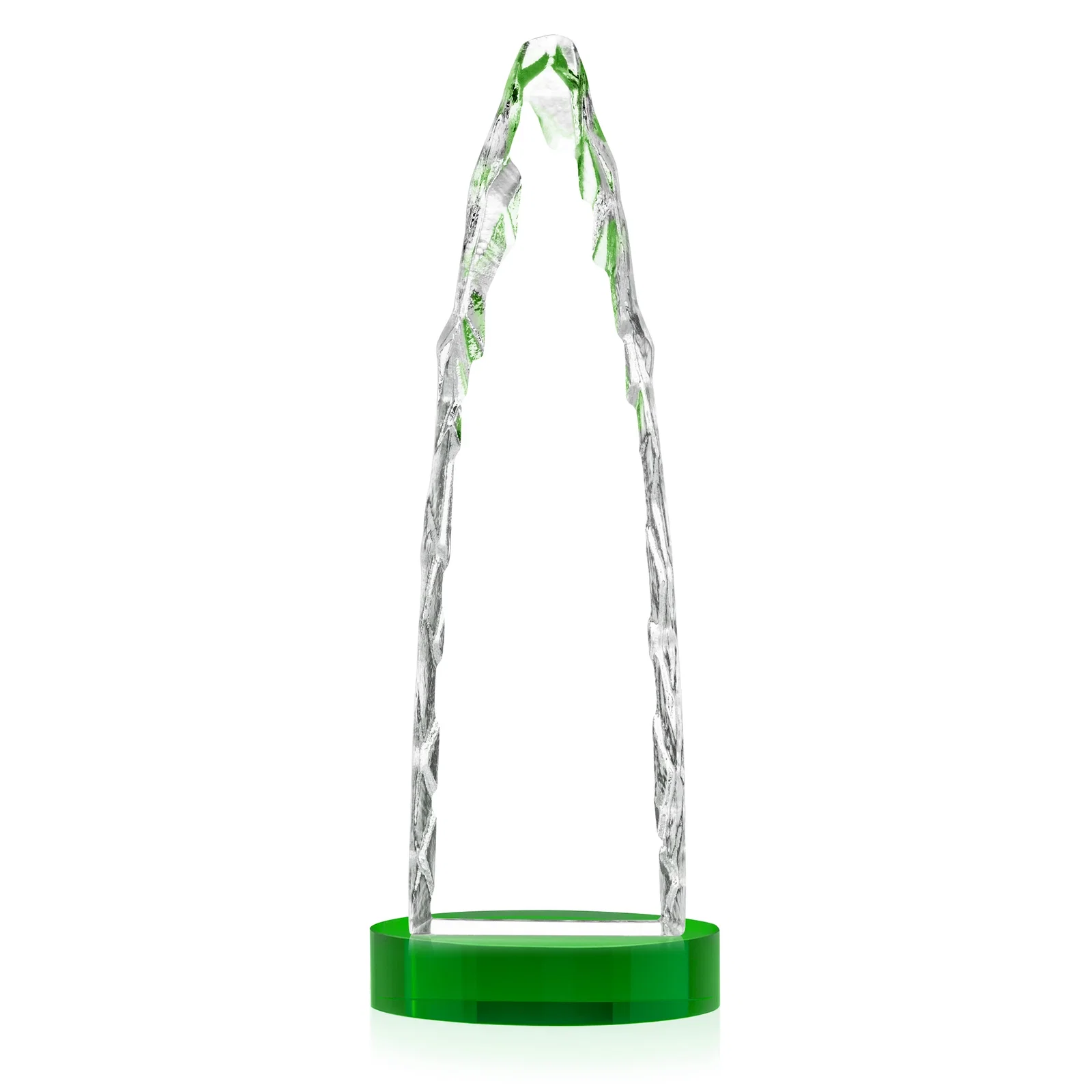 Custom printed Optical Crystal Tower Award with a Sheared Iceberg Silhouette, awards, with your logo for employee recognition