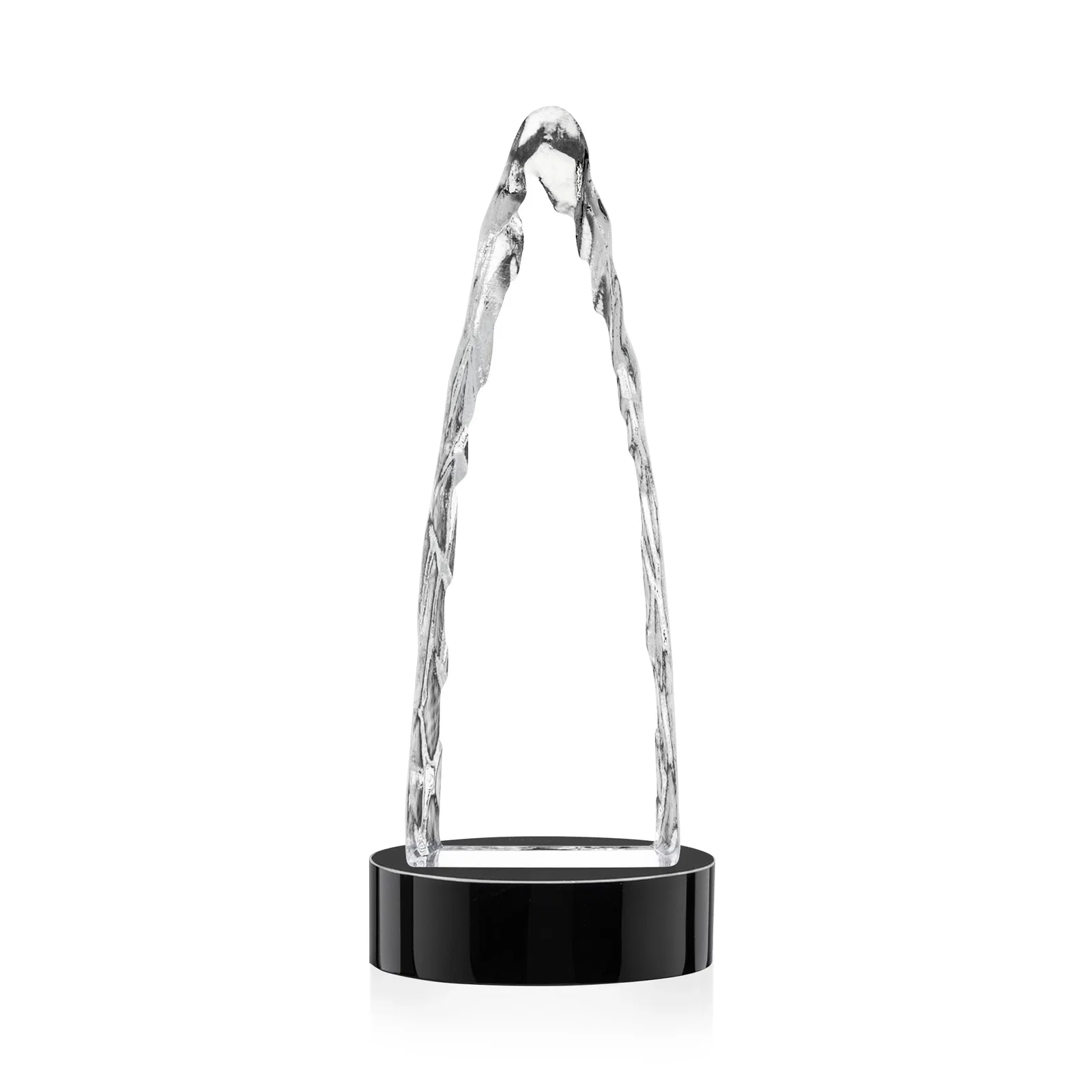 Custom printed Optical Crystal Tower Award with a Sheared Iceberg Silhouette, awards, with your logo for corporate award ceremonies