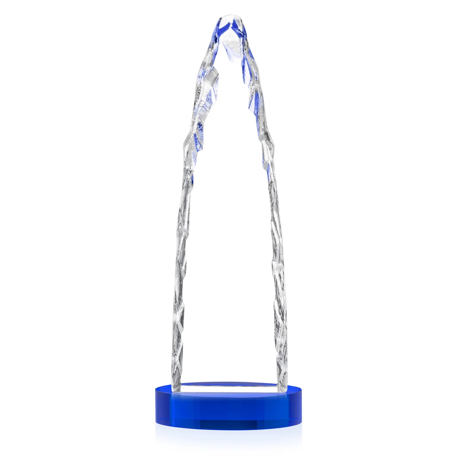 Custom printed Optical Crystal Tower Award with a Sheared Iceberg Silhouette, awards, with your logo for safety achievement programs