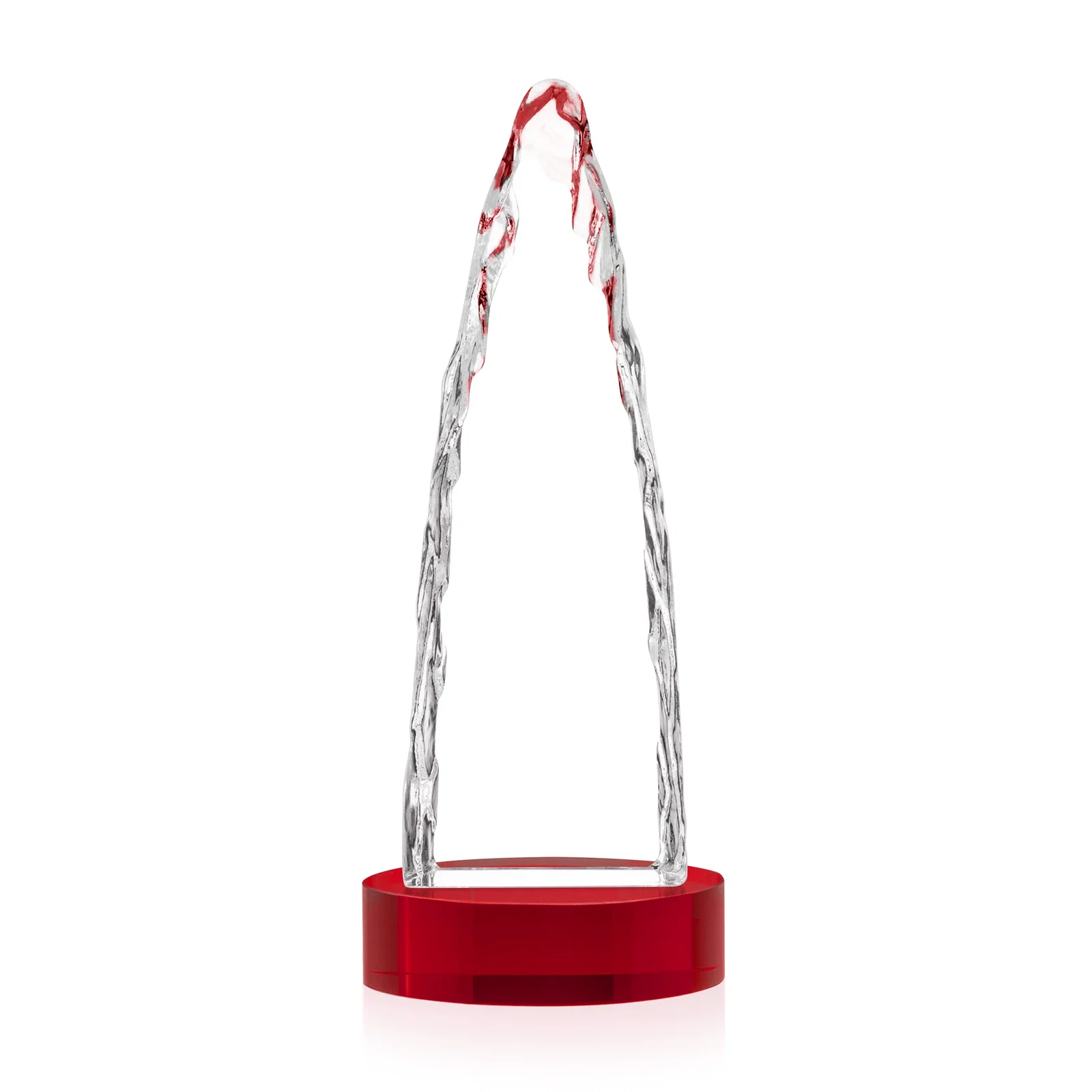 Custom printed Optical Crystal Tower Award with a Sheared Iceberg Silhouette, awards, with your logo for dealer and partner awards