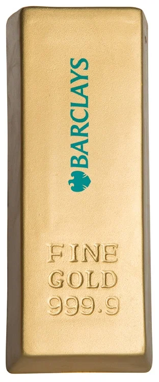 Customized Gold Bar Stress Reliever — view 2