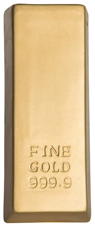 Customized Gold Bar Stress Reliever — view 3