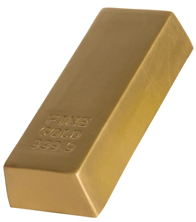 Customized Gold Bar Stress Reliever — view 5