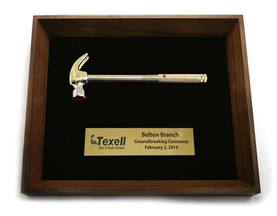Promotional Gold Hammer Shadow Box