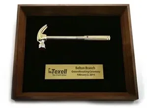 Promotional Gold Hammer Shadow Box