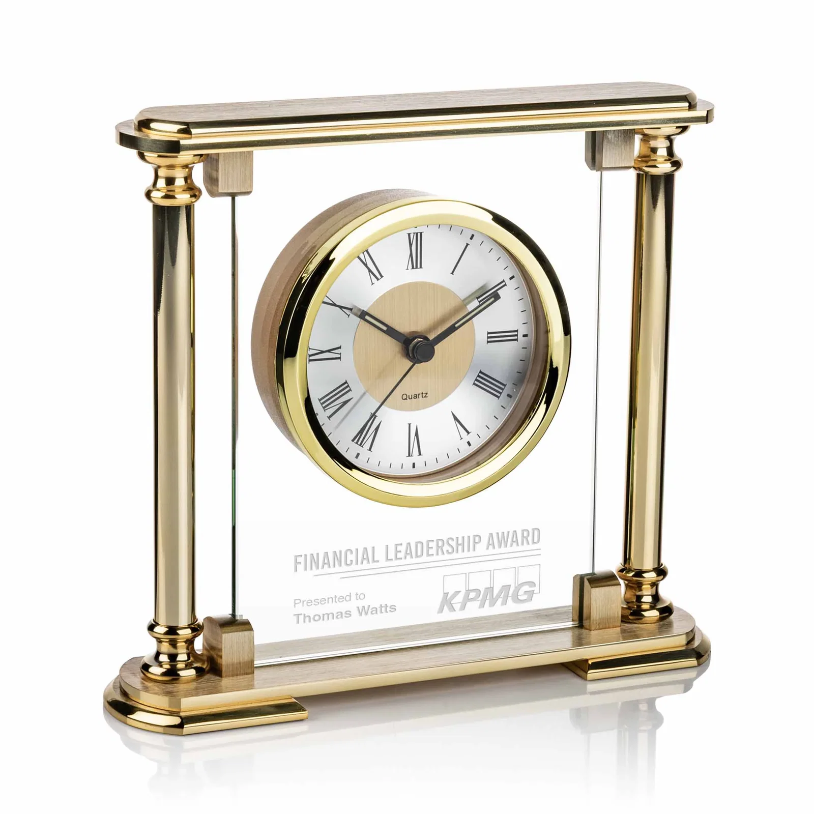 Custom Gold Parkington Mantle Clock — view 4