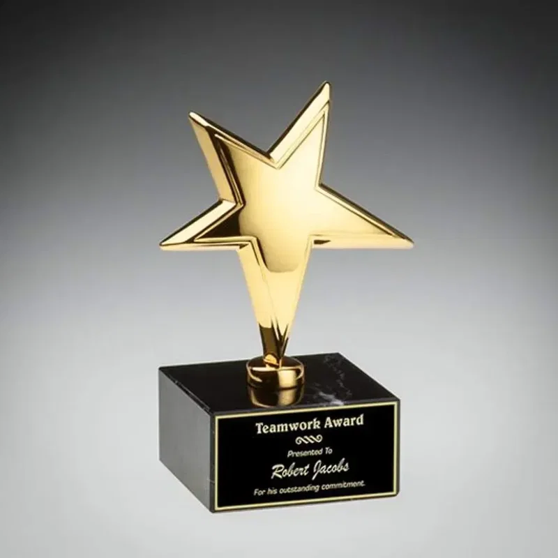 Gold Rising Star Award on Marble — view 2