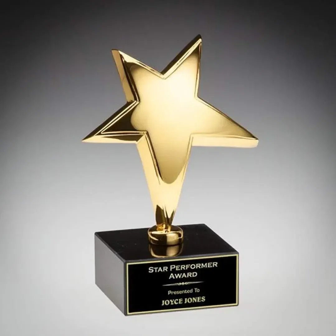Gold Rising Star Award on Marble — view 3