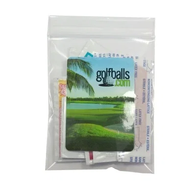 Four-by-five inch kit sized to fit a golf bag pocket