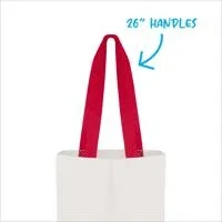 Good Value™ Cotton Colored Accent Flat Tote — view 2
