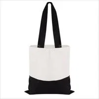 Good Value™ Cotton Colored Accent Flat Tote — view 3
