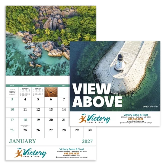 Good Value™ View from Above - Stapled Calendar
