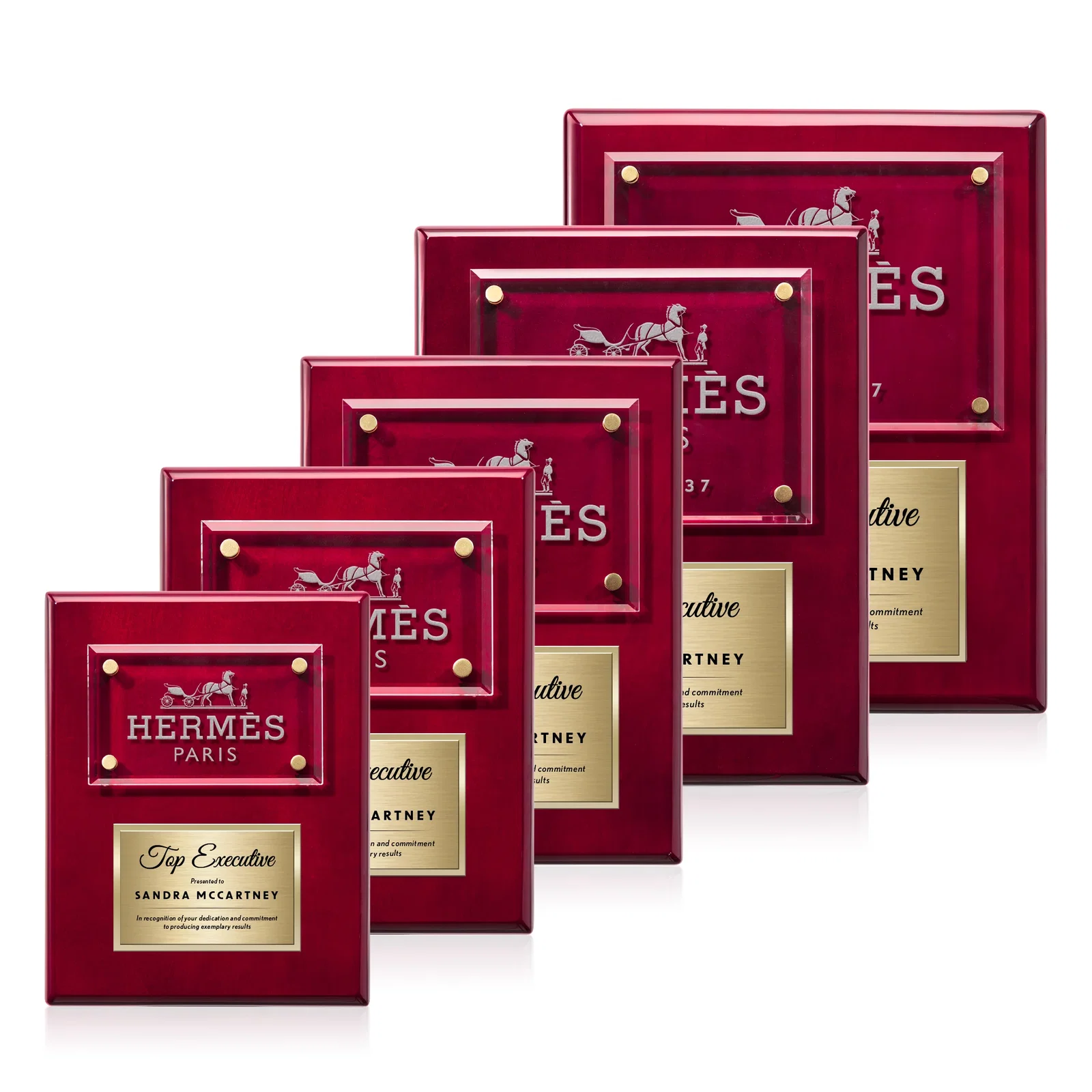 Custom Starfire Crystal Wall Plaque With Two Etching Zones for employee recognition