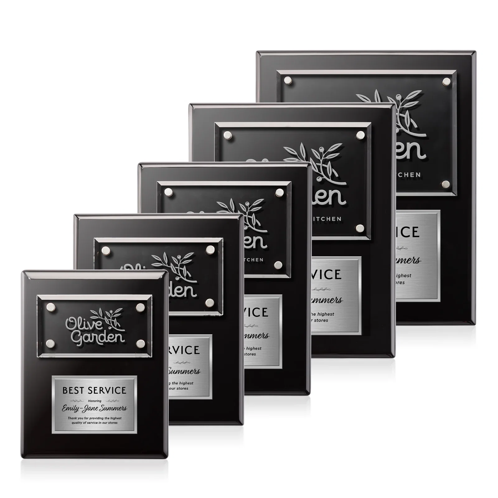Personalized Starfire Crystal Wall Plaque With Two Etching Zones for donor appreciation