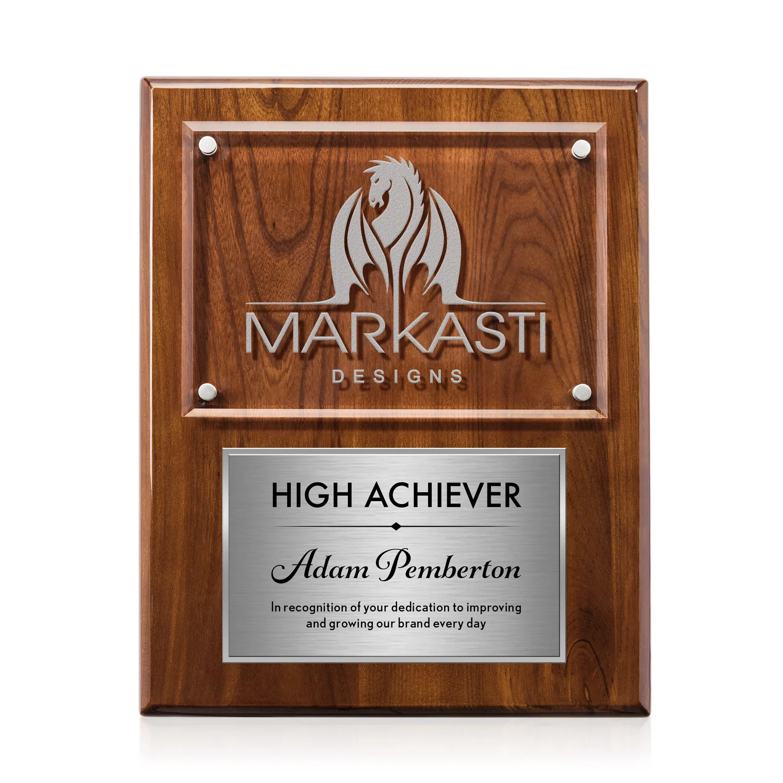 Promotional Starfire Crystal Wall Plaque With Two Etching Zones for company anniversary events