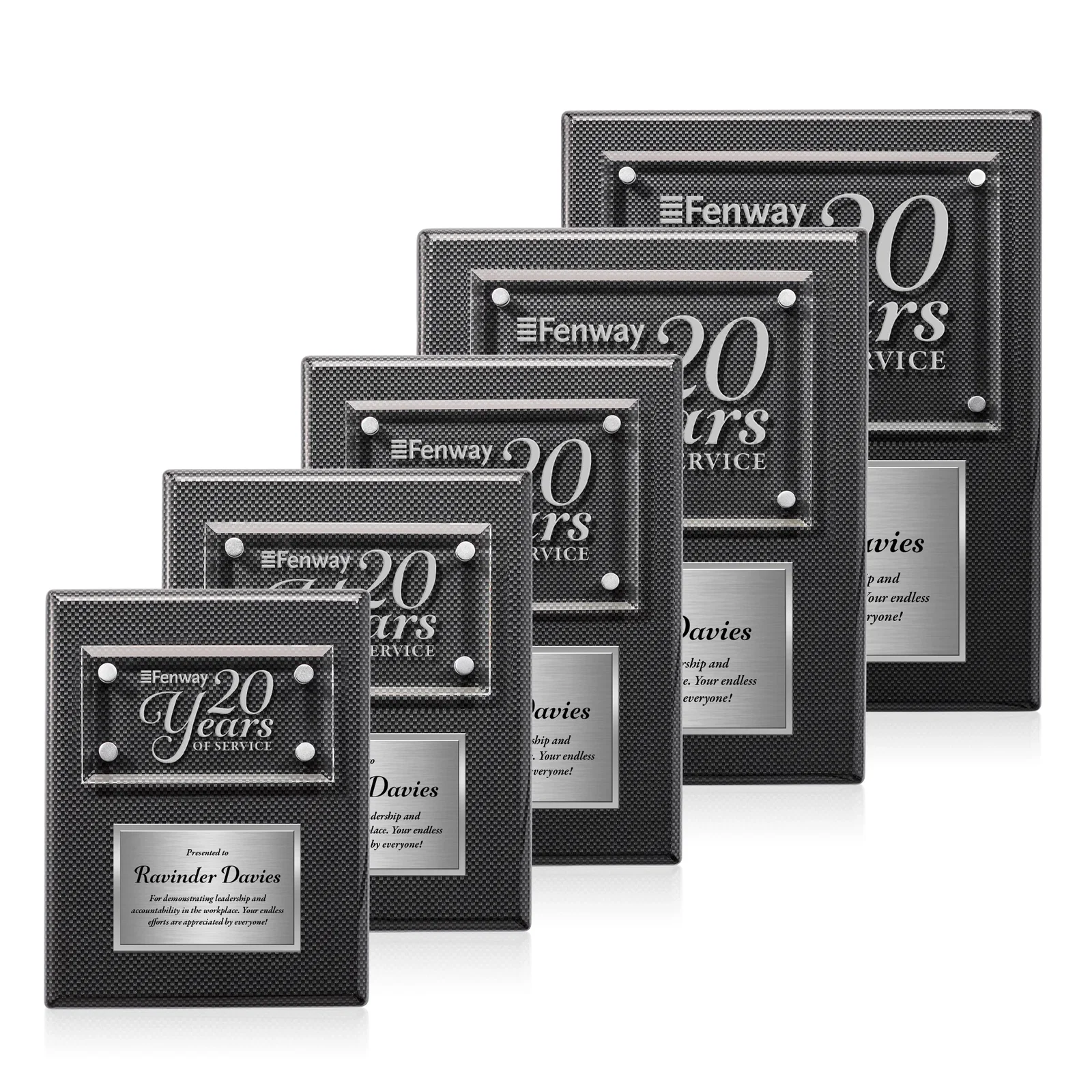 Branded Starfire Crystal Wall Plaque With Two Etching Zones for employee recognition