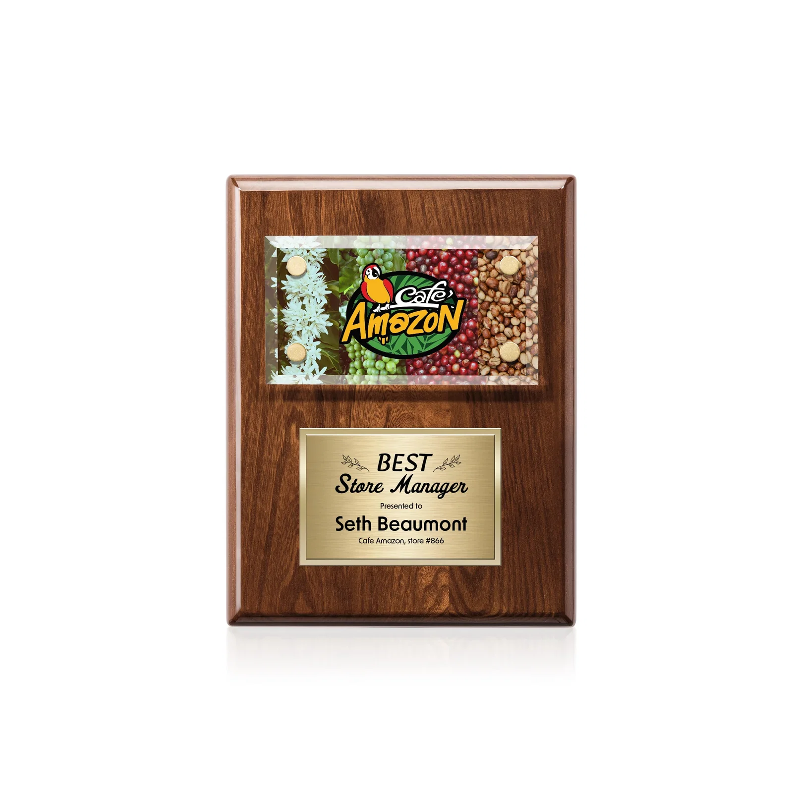 Promotional Beveled Starfire Crystal Plaque Offset From Carbon Fiber for graduation ceremonies