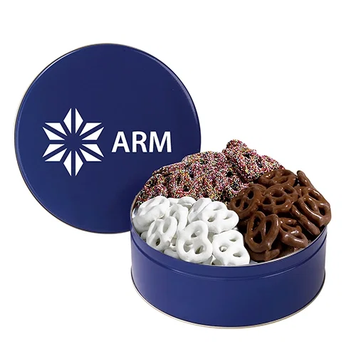 Gourmet Chocolate Pretzel Trio Gift Tin — view 2