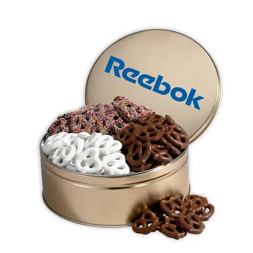 Gourmet Chocolate Pretzel Trio Gift Tin — view 4