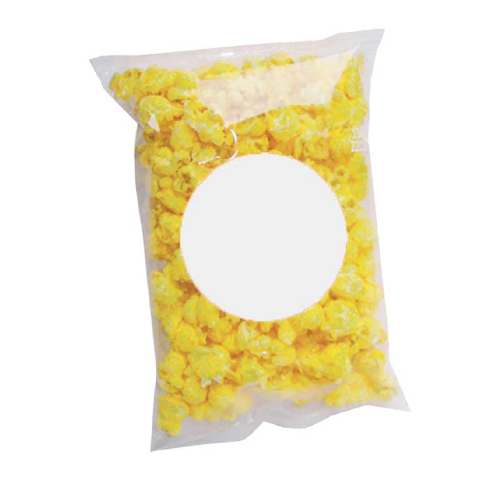 Kernels visible through the front of the see-through pouch